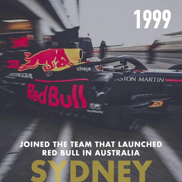 1999, Sydney: Joined the team that launched Red Bull in Australia